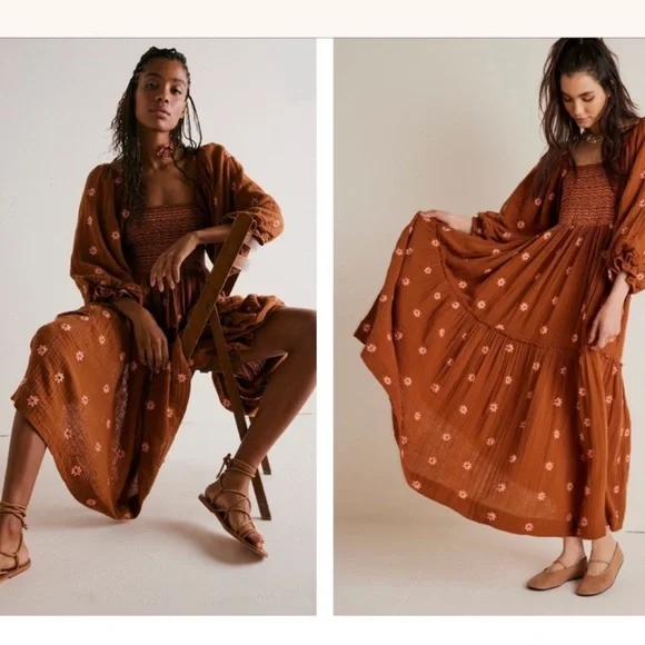 RARE Free People | Dahlia Embroidered Maxi Dress | XS - Picture 16 of 16